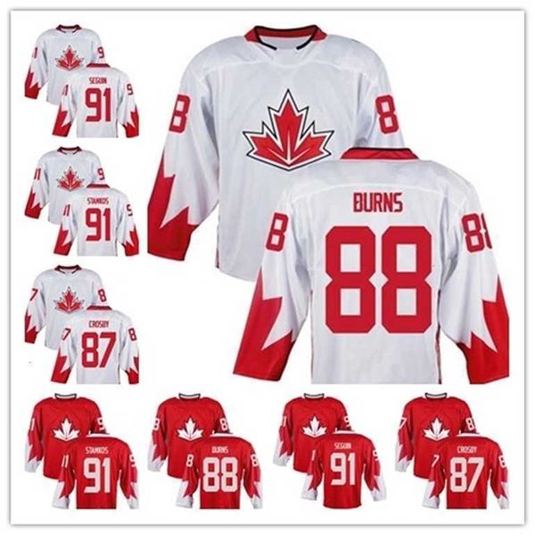 Gla A3740 87 Sidney Crosby 88 Brent Burns 91 Steven Stamkos 91 Tyler Seguin Team Canada 2019 World Cup Of Hockey Premier Home Jersey