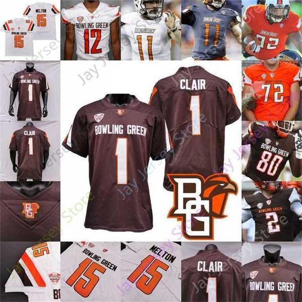 Mitch Custom 2020 Bowling Green BGSU Maglia da calcio NCAA College 13 Grant Loy 12 Bryson Denley Quintin Morris Karl Brooks Scott Miller