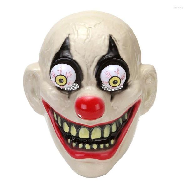 Maschere da festa Clown naso rosso Maschera spaventosa Halloween Spoof Horror Grin Chainsaw Murderer Killer Film Masque