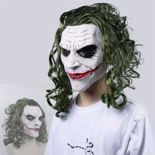 Máscaras de festa Joker Cosplay Mask Trajes Halloween Prop Jack Napier Máscaras de látex gananciosas Função de anime Máscaras Máscios 220926