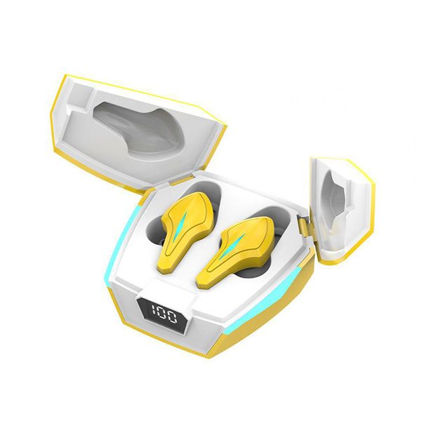 TWS Mobile Fußballspiele Ohrhörer Bluetooth True Wireless Kopfhörer Sport Headset Doppeldeckel Ladung Hülle HiFi Musik Ohrhörer Freisprechanruf mit Mikrofon