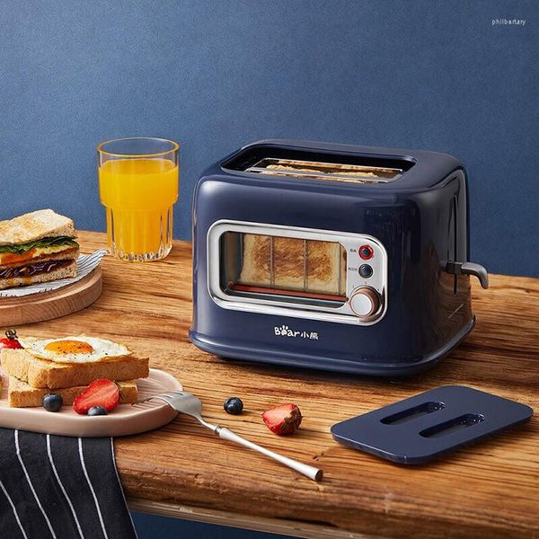 Macchina per il pane Tostapane elettrico 2 Fette 5 Impostazioni di tonalità Macchina da forno Toast Forno per sandwich Forno per la colazione Per uso domestico 700W