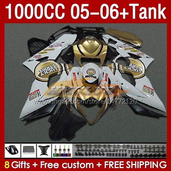 Verkleidungen Tank OEM für Suzuki GSX-R1000 GSXR 1000 CC K5 GSXR1000 Golden Lucky 2005 2006 Karosserie 157No.87 GSXR-1000 GSX R1000 2005–2006 1000CC 05 06 Spritzguss-Verkleidung