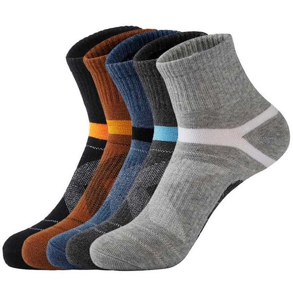 Herrensocken, 5 Paar, hochwertige Baumwolle, Herrensocken, Sport, Laufen, atmungsaktiv, lässig, Sommer, weich, Fitness, Kompression, Mittelrohr, männliche Socke 220923