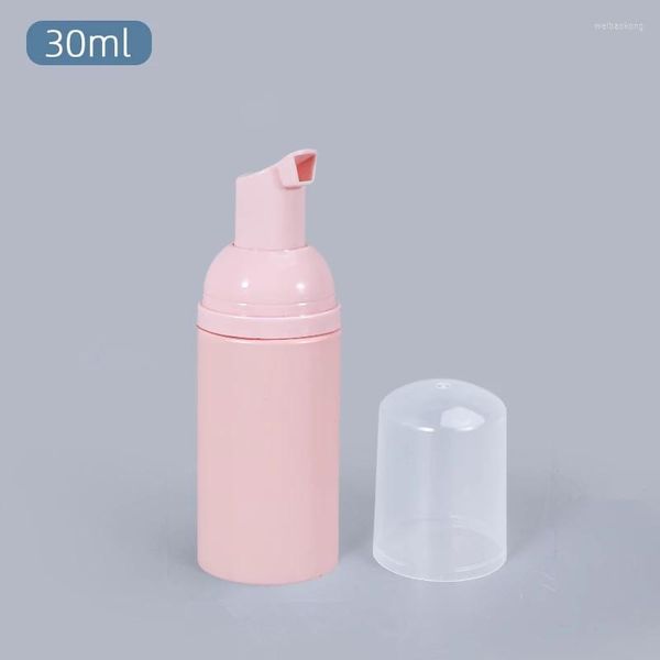 Bottiglie di stoccaggio 10 pezzi 30 ml bottiglia di schiuma rosa satinato pompa di schiuma vuota detergente cosmetico dispenser di sapone ricaricabile