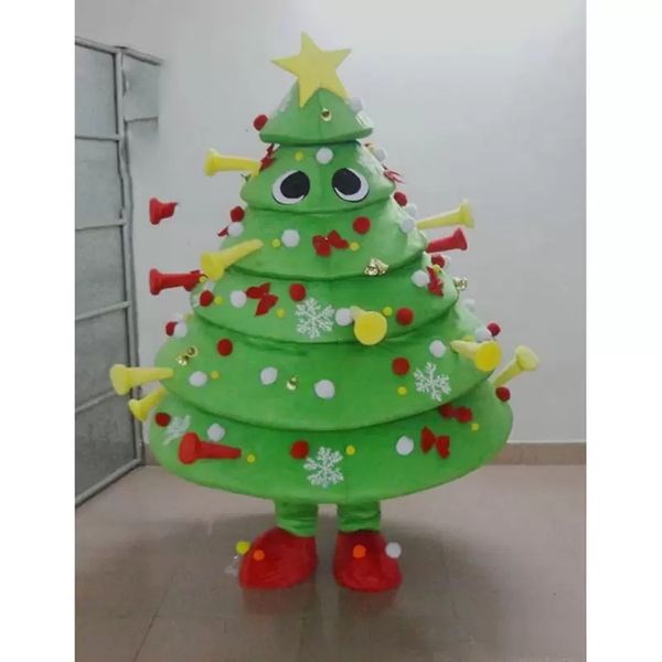 Trajes de mascote de ￡rvore de Natal Halloween Fancy Fanche Party Cartoon Personagem Carnaval Xmas P￡scoa P￡scoa P￡scoa Faculdade de Festas de Festas