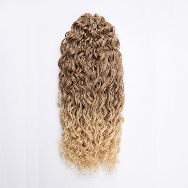 Estensioni dei capelli ricci sintetici Onda profonda Twist Capelli all'uncinetto Riccioli afro naturali Trecce Capelli finti per le donne