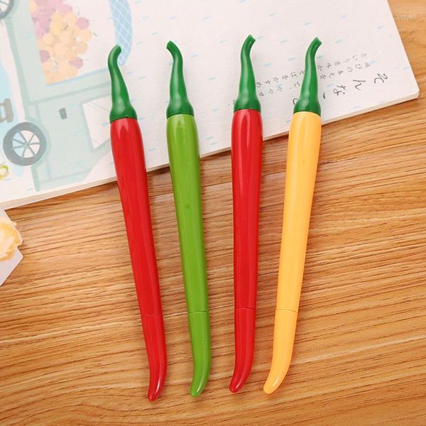 Pezzo Lytwtw's Cute Cartoon Kawaii Chili Paprika Verdure Penna Creative School Office Gel Penne Forniture regalo Cancelleria