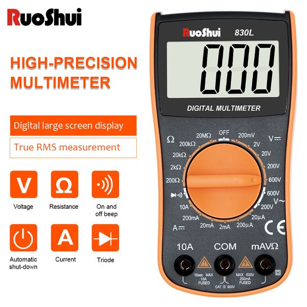 Multimeter RuoShui 830L Hohe Präzision und starke Stabilität, es ist ein ideales Werkzeug für Labore, Fabriken, Radio-Hobbyisten und Familien