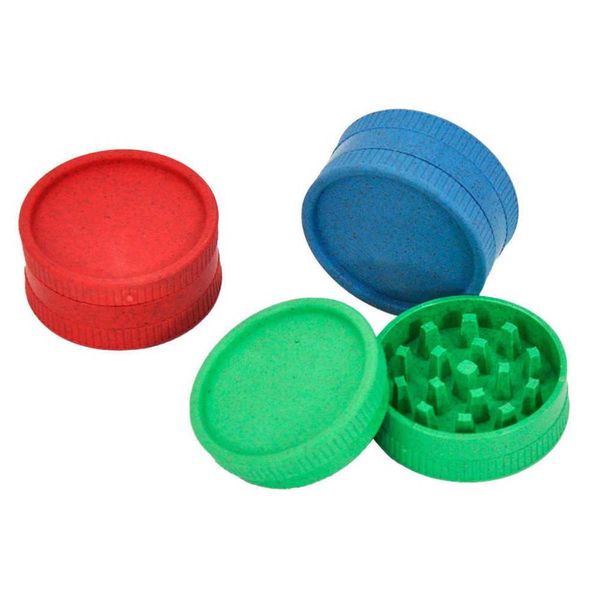 Accessori per fumatori portatili da 40 mm Smerigliatrice in plastica degradabile a due strati di 5 colori Smerigliatrici per contenitori per sigarette