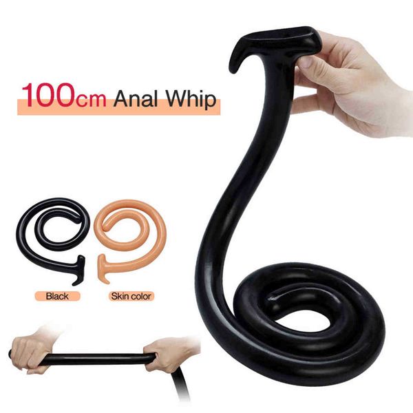 Nxy Sex Toys anali 1m Super lungo dildo Butt plug enormi giocattoli in silicone erotici per adulti Sexo per donne uomini ano dilatatore espansore 1119