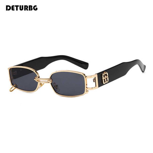 Sonnenbrille Vintage Quadratische Sonnenbrille Metallring Damen Luxus Designer Lustige Sonnenbrille Shades für Männer Oculos UV400 2020 Marke SG038 T220924