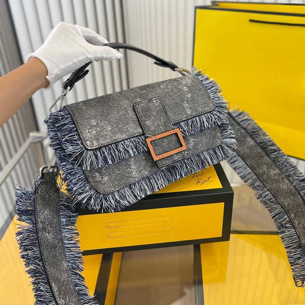 Alışveriş çantaları tote fenbag tote sonbahar kış orta yaş baget tasarımcı kadın retro crossbody deri çanta omuz cüzdan 220919
