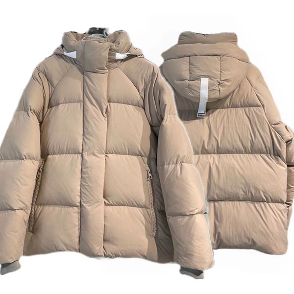 Goose Mens Down Jacket Designer Pastel Down Jackets Cor sólida com capuz engrossado Parka com capuz destacável de isolamento térmico Ajuste em dois sentidos