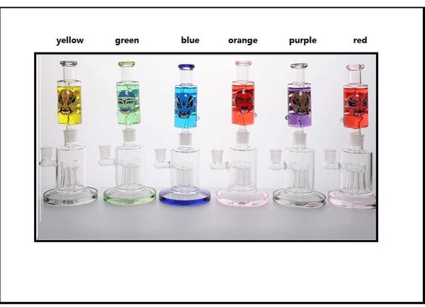 Кальяны 11 -дюймовые медузы Perc стеклянные бонги Толстая стеклянная поверхность макияж мультфильм водяной трубы с 14 -миллиметровыми аксессуарами для мужчин