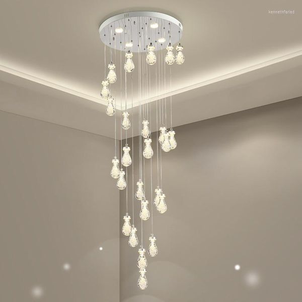 Pendant Lamps Modern Simple Lead Lamp Acrylic Bubble Ball Stair Long Hanging Creative Spiral Villa