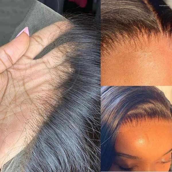 Parrucca anteriore in pizzo dritto osso brasiliano capelli umani da 30 pollici vendita parrucche frontali 13x4 per donne trasparenti