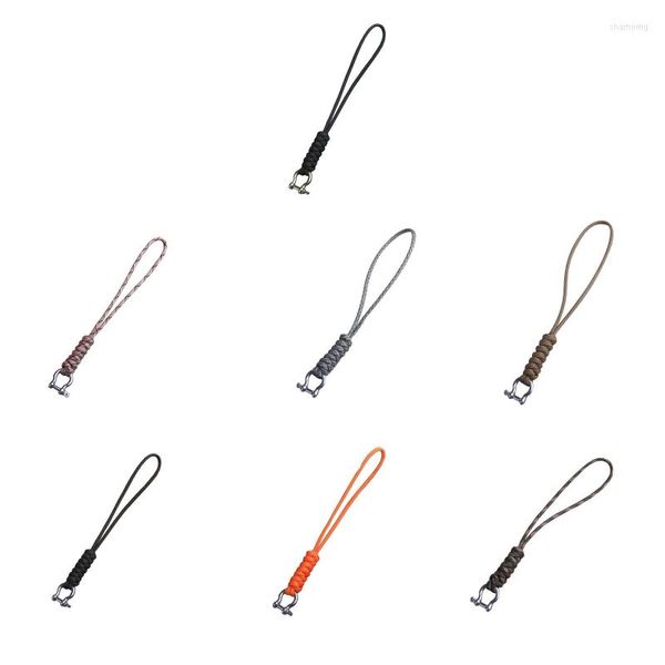 Outdoor-Gadgets Handgelenk Lanyard Metall Military Schlüsselanhänger Geflochtenes Seil Notfall Überleben Regenschirm Schnur Männer Frauen Kette Woven Strap Liefert