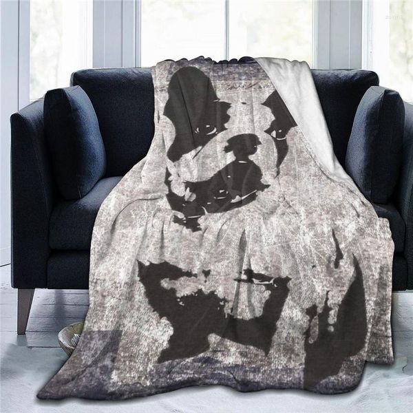 Coperte Cartoon Cute Dog Bambino Sherpa Fleece Peluche Tiro per letti Divano Soft Warm Quilt Picnic Sleep Nap Cover Coperta ponderata