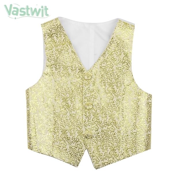 Gilet per bambini Ragazzi Gilet formale da uomo Gilet slim fit per ragazzi Stile britannico Matrimonio Festa di compleanno Abito da smoking Blazer Gilet Gilet 220927