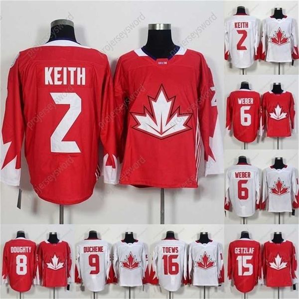 Gla Mit 2016 World Cup of Hockey Jerseys 2 Duncn Keith 6 Shea Weber 8 Drew Doughty 9 Matt Duchene 14 Jamie Benn 15 Ryan Getzlaf Hockey Jersey S-3XL