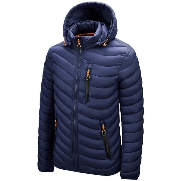 Piumino da uomo Parka da uomo Piumino invernale Giacca a vento Giacca calda con cappuccio Capispalla indefinito Leggero Abbigliamento moda casual portatile Veste Homme 220927