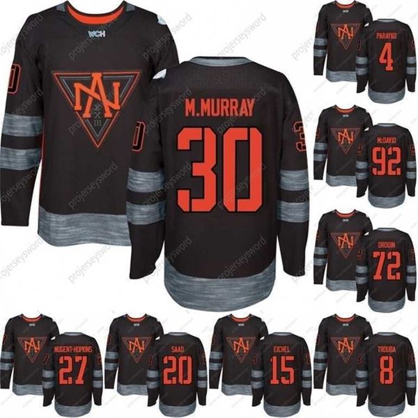 Gla Mit Coppa del mondo di hockey 2016 Maglia della squadra nordamericana M.murray Mackinnon Nugent-hopkins Monahan Saad Eichel Couturier Maglie da hockey personalizzate