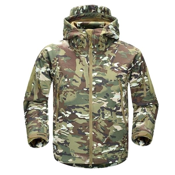 Giacche da uomo Inverno Militare Camouflage Fleece Army Tactical Coat Multicam Maschio Giacche a vento impermeabili 220927