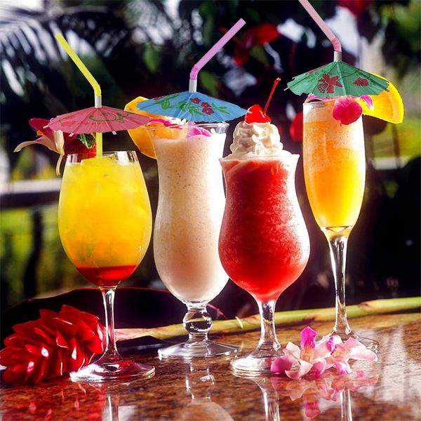 Flamingo Pineapple Straws Beach Decora￧￵es de festas de anivers￡rio tropical