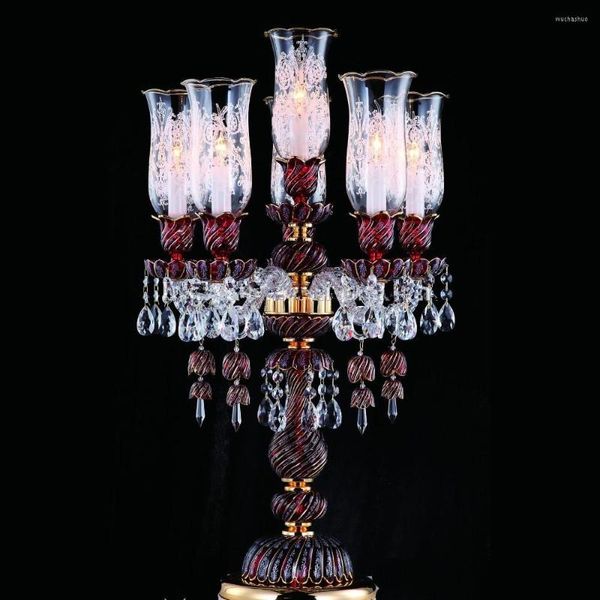 Lampade da tavolo Lampada di cristallo Modern Decora Art Crystals K9 Decor per la casa Camera da letto Soggiorno Decorazione Comodino