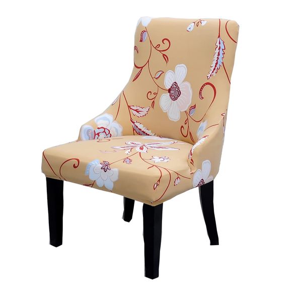 Sedia Ers Stretch senza braccioli Wingback Er Stampata Slo Poltrona Riutilizzabile Pantofole Accento per Sala da pranzo Banchetti Decorazioni per la casa 08 Mxhome Ampsn