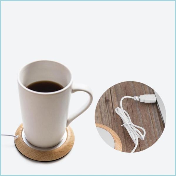 Mats almofadas USB x￭cara mais quente caneca caneca caseira mesa tapa de leite ch￡ bebida placemat aquecedor entrega 2021 jardim cozinha dini dharq