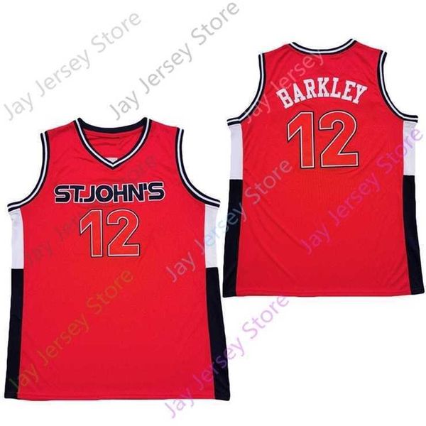 Mitch 2020 New NCAA St. John's Red Storm St. Johns Trikots 12 Barkley College Basketballtrikot Rot Größe Jugend Erwachsener