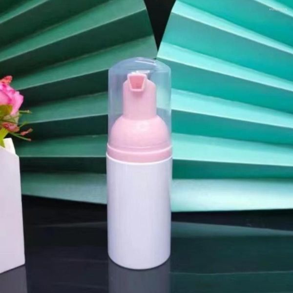 Bottiglie di stoccaggio 10 Pz / lotto 30ML Riutilizzabile Bottiglia di Schiuma di Plastica Bianca Sapone Mousse Dispenser Liquido Shampoo Disinfettante per le mani Schiuma Strumento per la Cura della Pelle