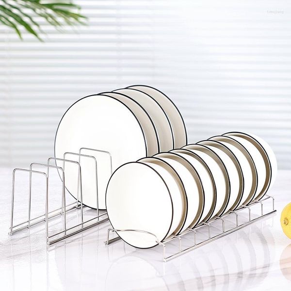 Haken Edelstahl Küche Organizer Dish Rack Haushalt Entwässerung Kochen Pan Abdeckung Ständer Zubehör