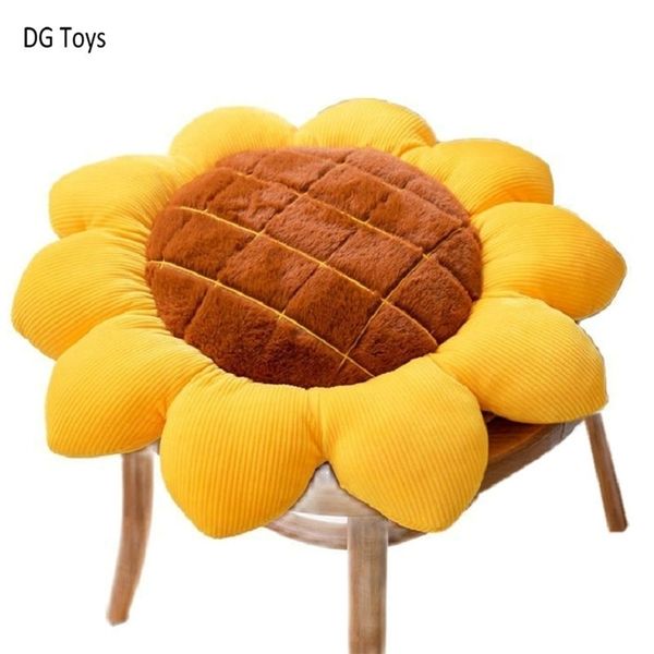 Bambole di peluche Farcite Girasole Cuscino per sedia Cuscino per testa di auto morbida Cuscino per sedile a forma di fiore Cuscino per camera da letto Girly Decor Regalo per ragazza Compleanno 220927