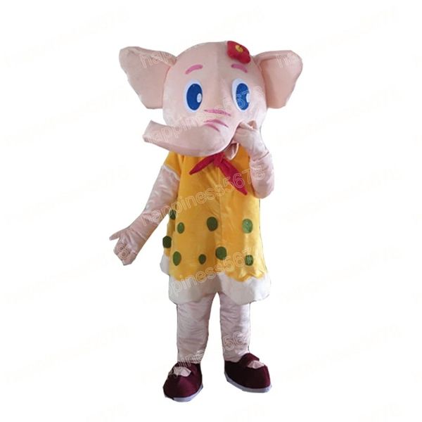 Performance Cute Elephant Mascot Costumes Personaggio dei cartoni animati Outfit Suit Carnevale Unisex Adulti Taglia Halloween Christmas Fancy Party Abiti da carnevale