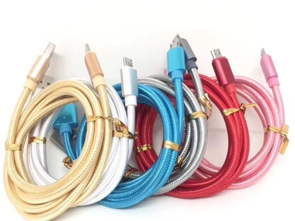 Metallgeflecht Typ C Micro USB Telefonkabel Ladegerät Kabel für Samsung S20 S20plus S9 S8 Android 1M 2M 3M