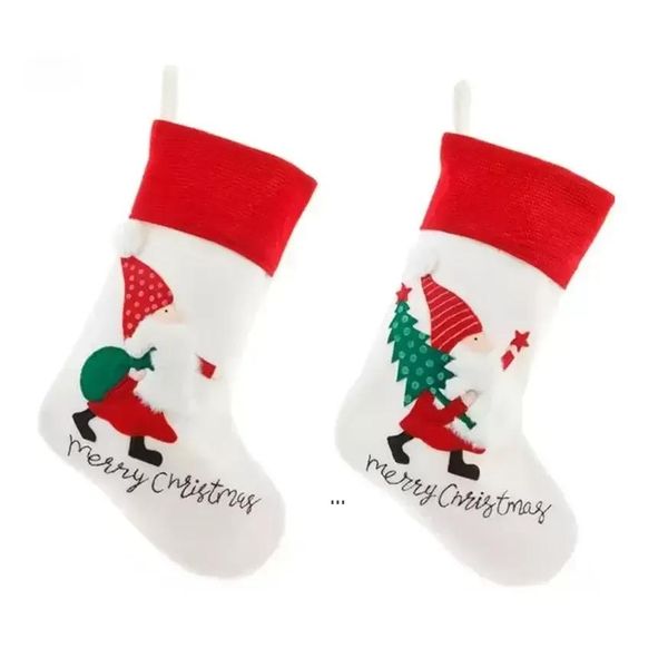 Decora￧￵es de Natal Doll sem rosto Staque Gnome Elf Socks Santa Sack Infronto Bolsa de Presente Decora￧￣o GWB15781