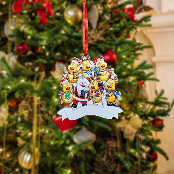 Оптовые рождественские украшения Santa Claus Elk Pendants Diy Raished Erane Pendant Home Party Подарки для друзей семьи a12