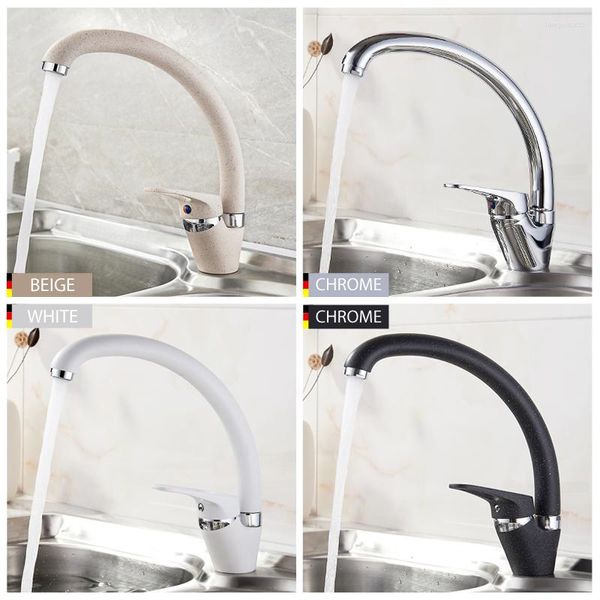 Rubinetti da cucina LEDEME Rubinetto Bend Pipe Rotazione di 360 gradi con purificazione dell'acqua Caratteristiche Vernice spray Cromo Maniglia singola L5913