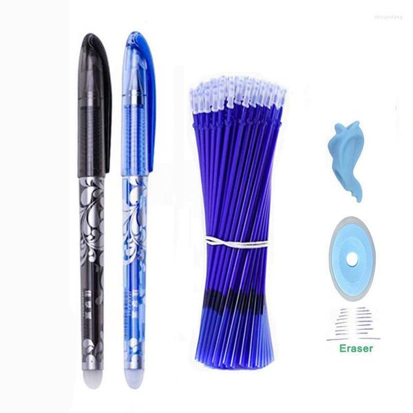 Estudantes de 0,5 mm usam magia de reabastecimento de caneta mágica haste azul preto de papelaria em gel em gel de imissão de tinta de tinta ferramentas