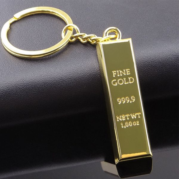 Favor de festas Creative Gold Bar Keychain Thousa