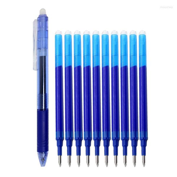 11 Pz/lotto 0.5mm Penna A Sfera Cancellabile Set Blu/Nero/Verde/Rosso Inchiostro Magico Ricarica Per La Scuola Studente Strumento di Scrittura