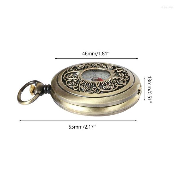 Gadget esterni vintage bronzo bussola tasca orologio design escursionistico navigazione kid regalo w8ee