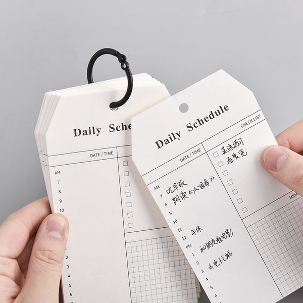Примечания 52 листы ежедневное расписание для списка Memo Pad Diy Simple Style Ring Buckle Type Book Book Diary Diary канцелярские товары 220927
