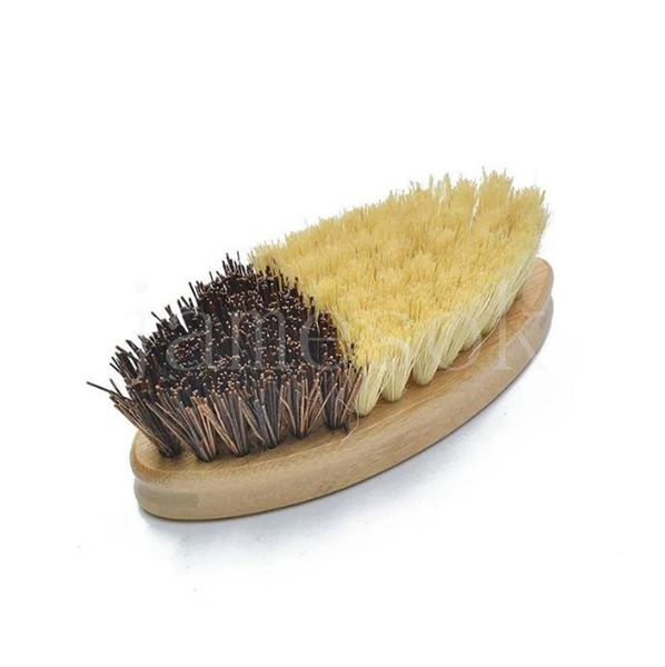 Natural de bambu sisal frutas e vegetais escova ferramentas purificador cozinha batatas milho cenouras escovas limpeza de797