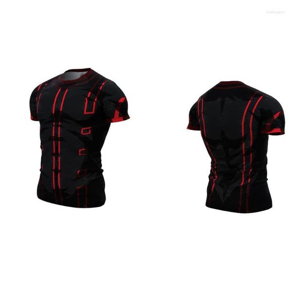 Magliette da uomo Magliette da uomo Asciugatura rapida Fitness Magliette stampate SPORT all'aria aperta Corsa Arrampicata Camicia a maniche corte Collant Bodybuilding