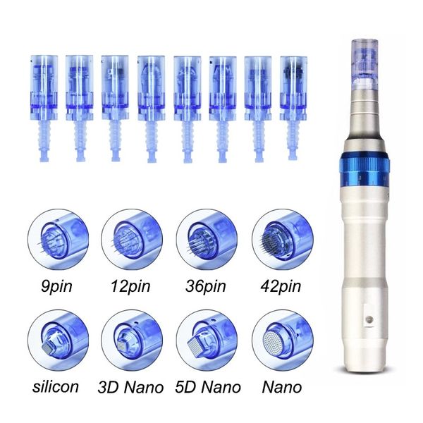 Dr. Pen A6 Accessori Parti Kit di strumenti per la cura della pelle Microneedle professionale Penna Derma cablata wireless per viso e corpo 5 cartucce 3 pezzi 16 pin 3 pezzi 36 pin