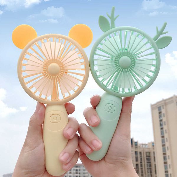 Elektrik Fanları Mini Taşınabilir Fan USB Şarj Edilebilir Handheld Fan Home Cihaz Yaz Kampı Güç Bankası Elektrikli Klima Soğutma Fanları T220924